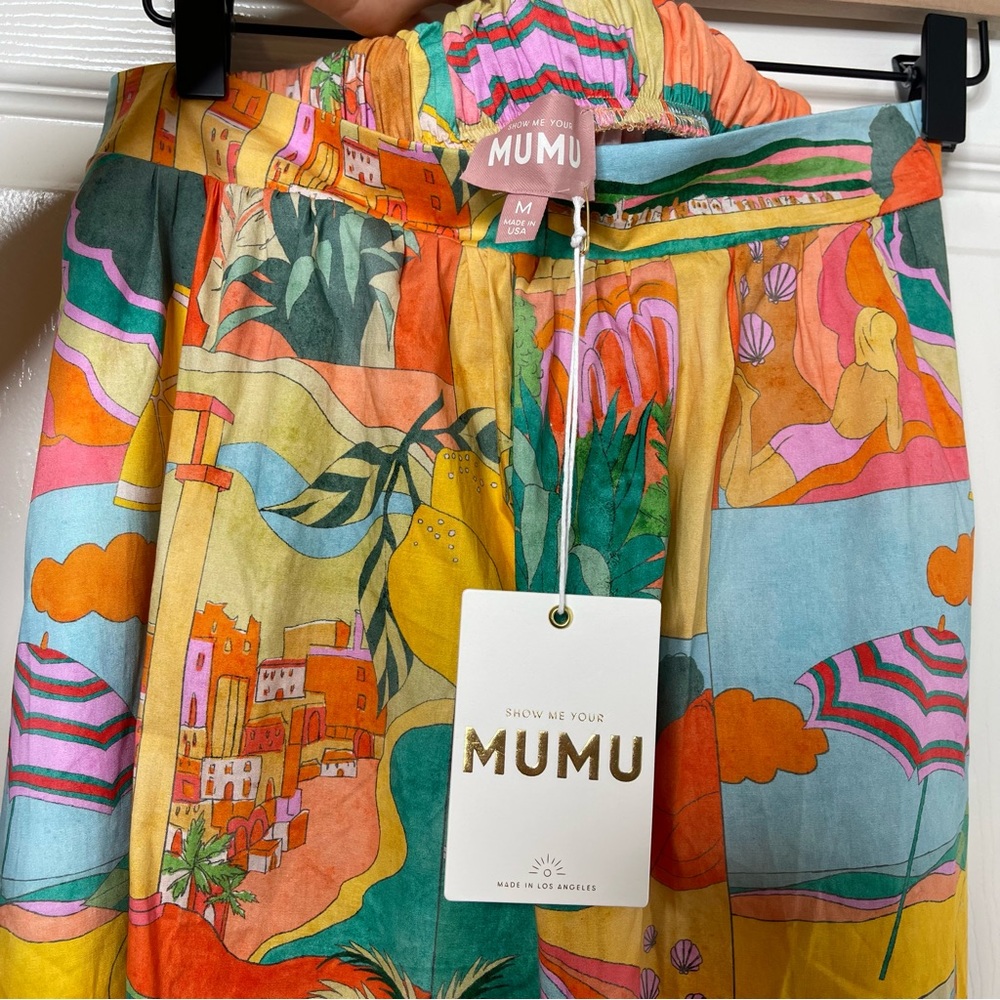 New Show Me Your Mumu Pisa Skirt Postcards from Italia with Pockets Size Medium - Picture 8 of 16